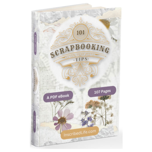 an image of a book with "101 Scrapbooking Tips" on the cover