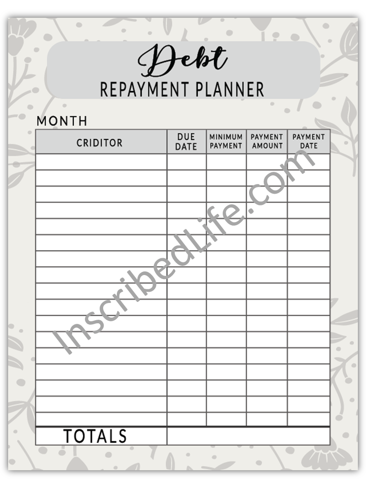 The Debt Repayment Planner