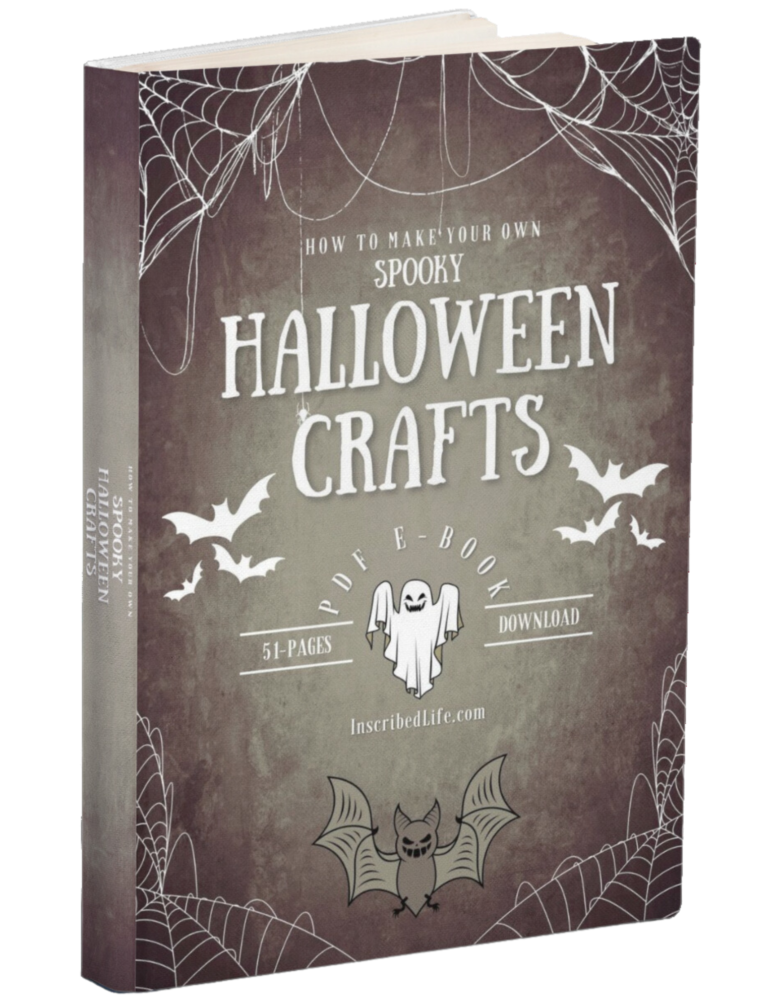 Make Your Own Halloween Crafts eBook standing with Halloween Illustrations