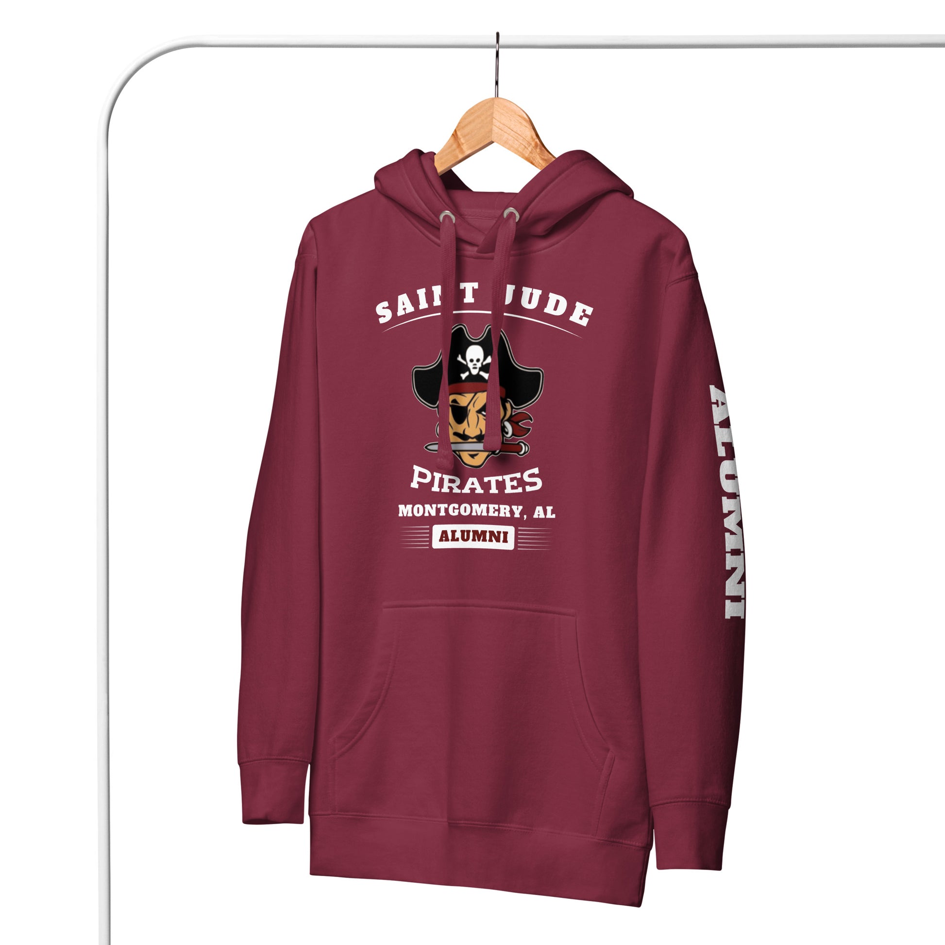 The Saint Jude High School Hoodie hanging