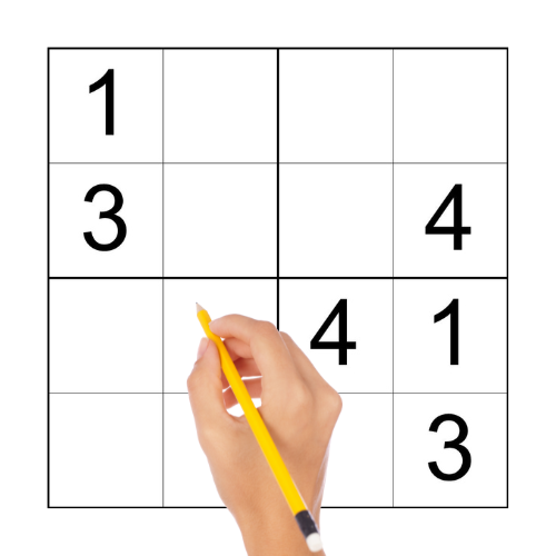 An example of one of the Easy Sudoku Puzzles