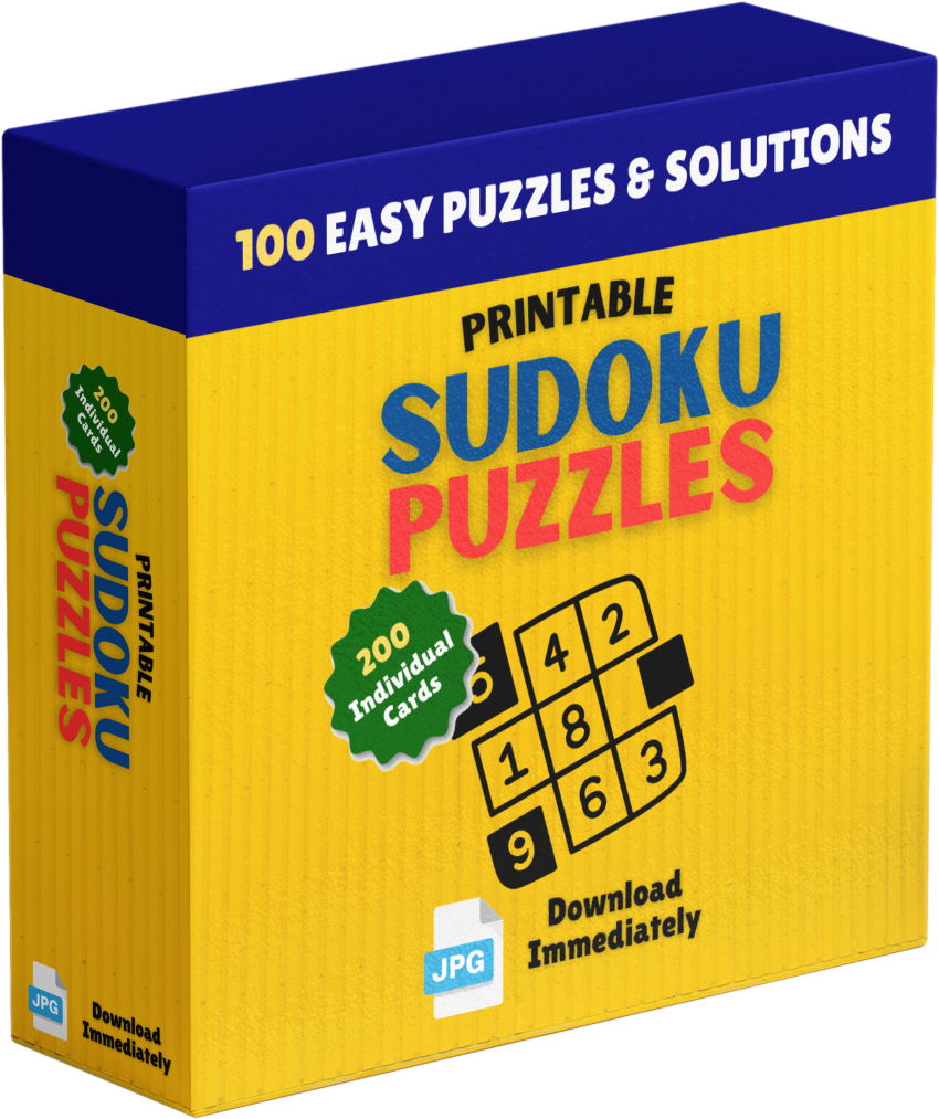 the 100 Easy Sudoku Puzzle and Solution Cards Box