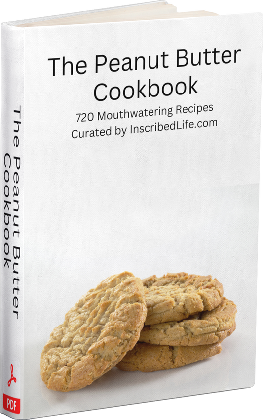 A Mockup of the Peanut Butter Cookbook displaying peanut butter cookies