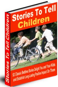 Stories to Tell Children Hard Cover with an image of kids playing outside.